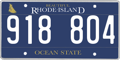 RI license plate 918804