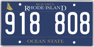RI license plate 918808