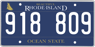 RI license plate 918809