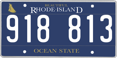RI license plate 918813