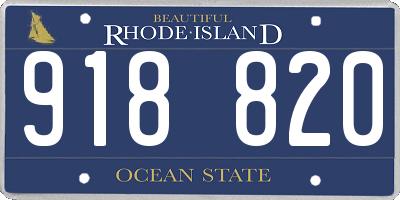 RI license plate 918820