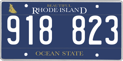 RI license plate 918823