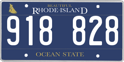 RI license plate 918828