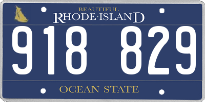 RI license plate 918829