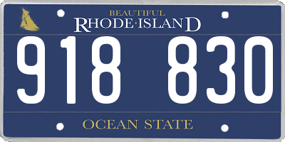 RI license plate 918830