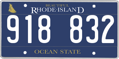 RI license plate 918832