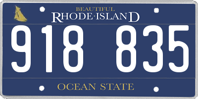 RI license plate 918835
