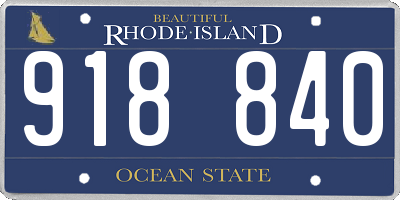 RI license plate 918840