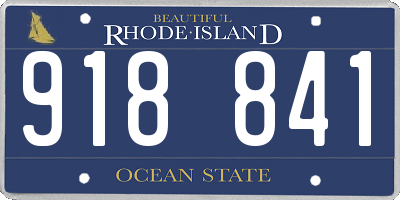 RI license plate 918841