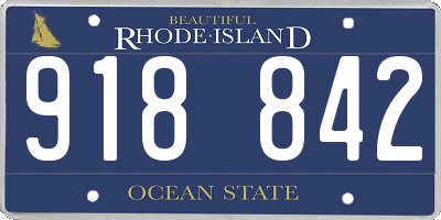 RI license plate 918842