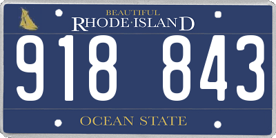 RI license plate 918843