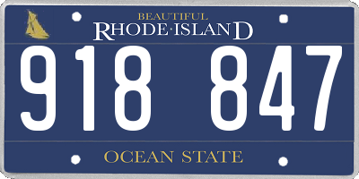 RI license plate 918847