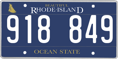 RI license plate 918849
