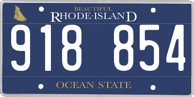 RI license plate 918854