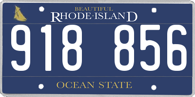 RI license plate 918856