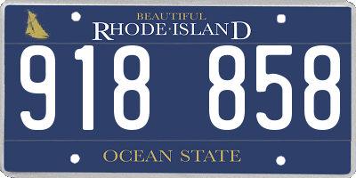 RI license plate 918858