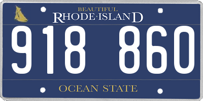 RI license plate 918860