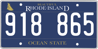 RI license plate 918865
