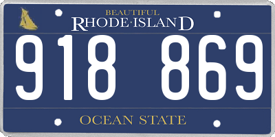RI license plate 918869