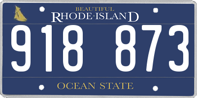 RI license plate 918873