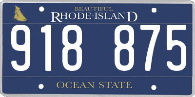 RI license plate 918875