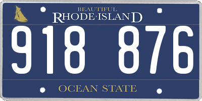 RI license plate 918876