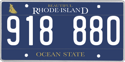 RI license plate 918880