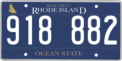RI license plate 918882