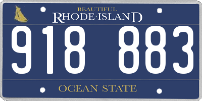 RI license plate 918883