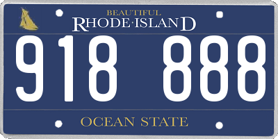RI license plate 918888