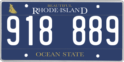 RI license plate 918889