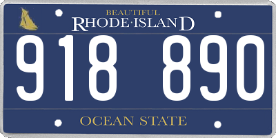 RI license plate 918890