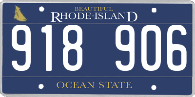 RI license plate 918906