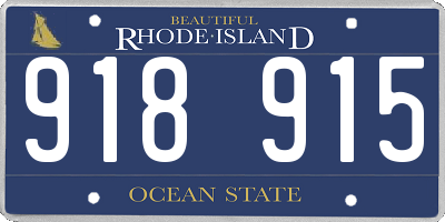 RI license plate 918915
