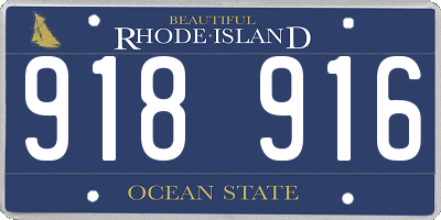 RI license plate 918916