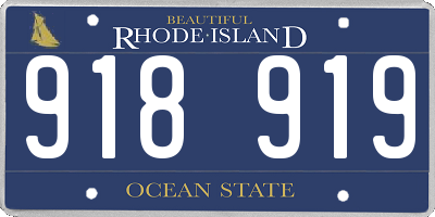 RI license plate 918919
