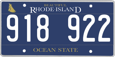 RI license plate 918922