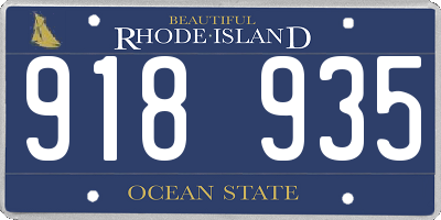 RI license plate 918935