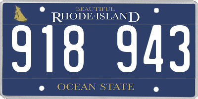 RI license plate 918943