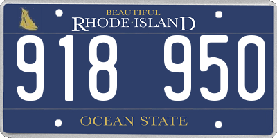 RI license plate 918950