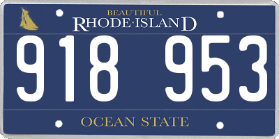 RI license plate 918953