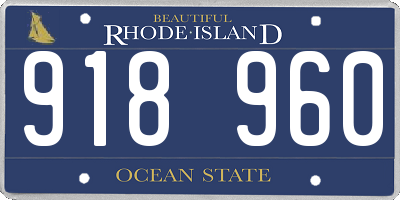 RI license plate 918960