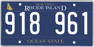 RI license plate 918961