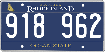 RI license plate 918962