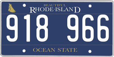 RI license plate 918966
