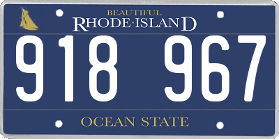 RI license plate 918967