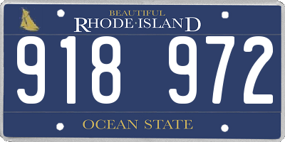 RI license plate 918972