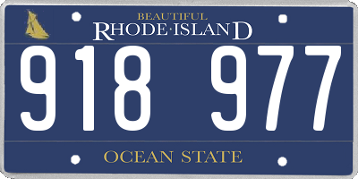 RI license plate 918977