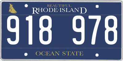 RI license plate 918978