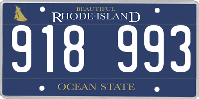 RI license plate 918993